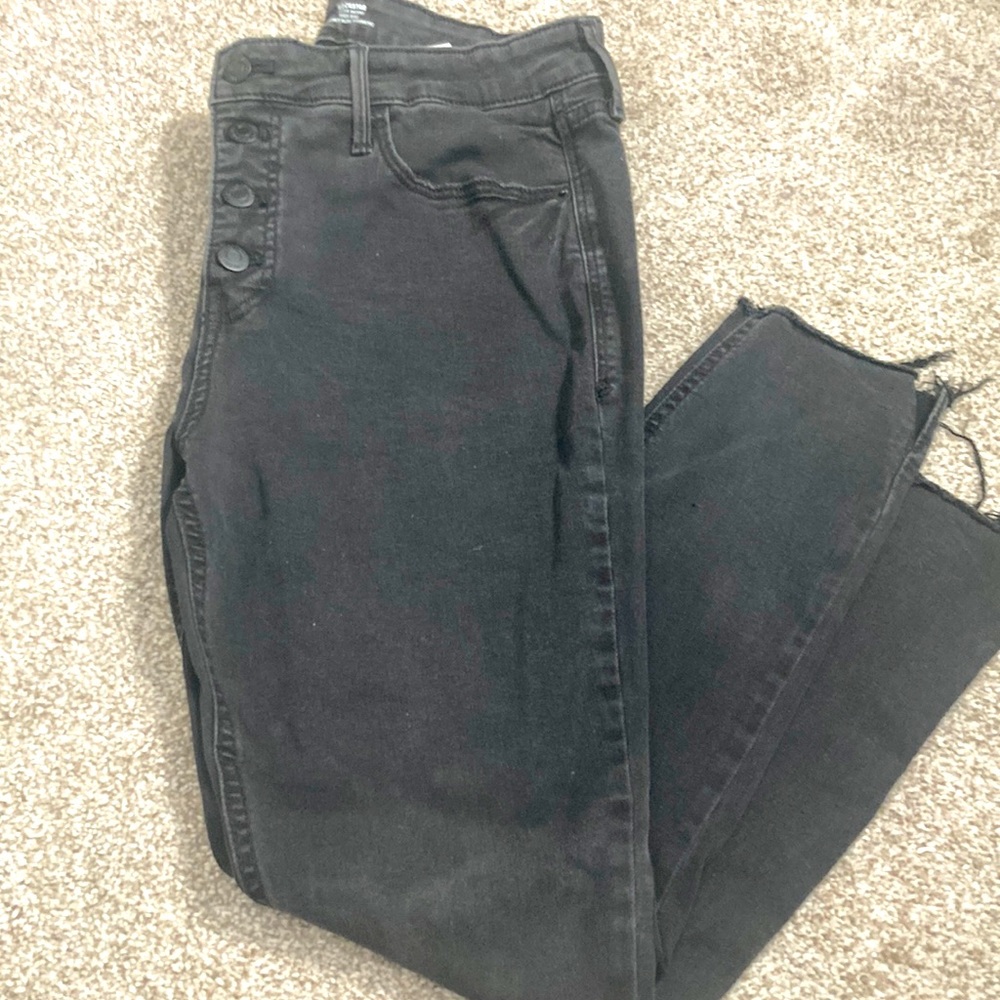 Old Navy High Rise Super Skinny Black Wash denim